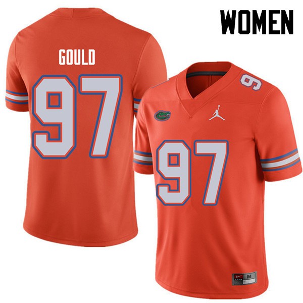 Jordan Brand Women #97 Jon Gould Florida Gators College Football Jerseys Orange